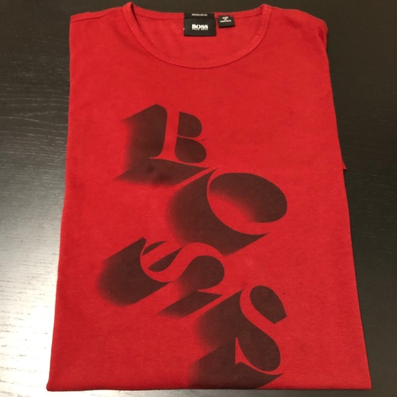 hugo boss black and red t shirt